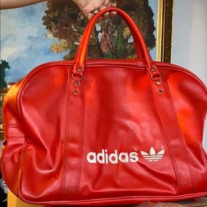 Vintage leather adidas gym bag